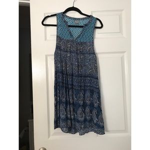 blue paisley dress